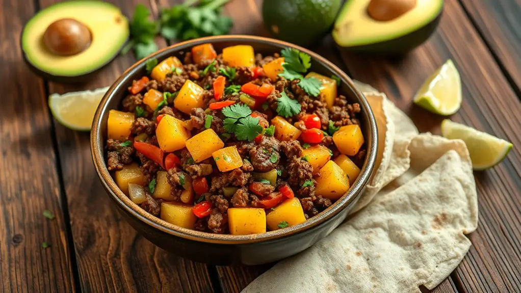 savory mexican beef hash