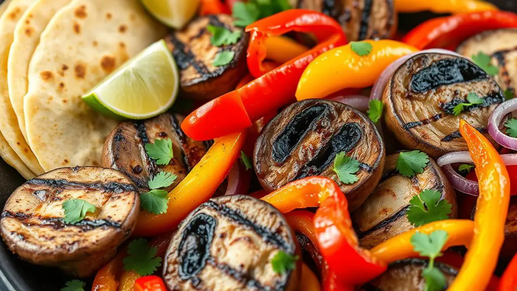 savory mushroom filled fajitas