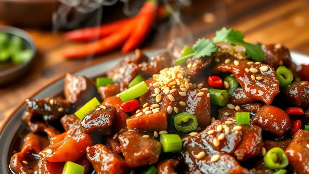 savory stir fried beef dish