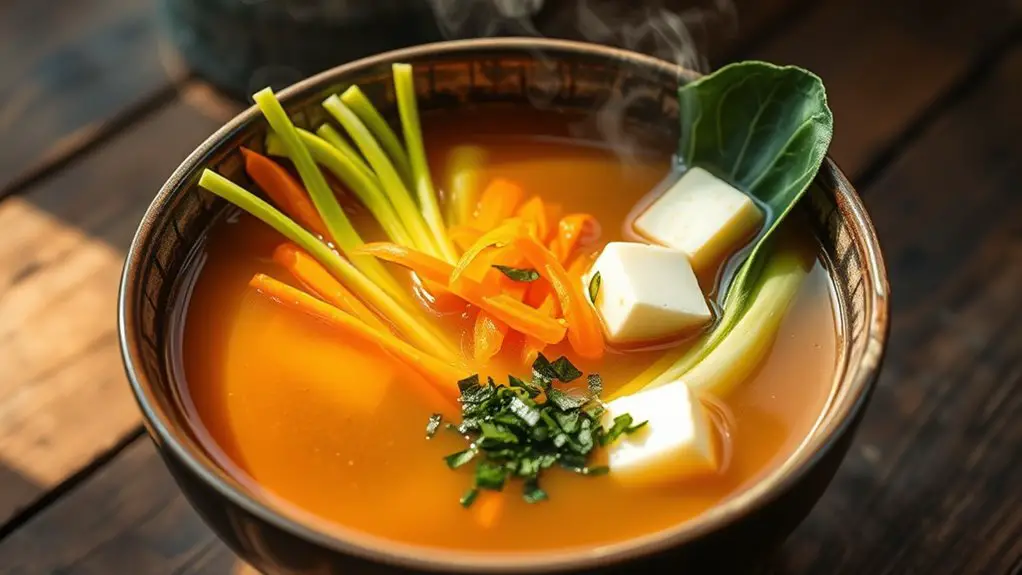 seasonal vegetable miso soup