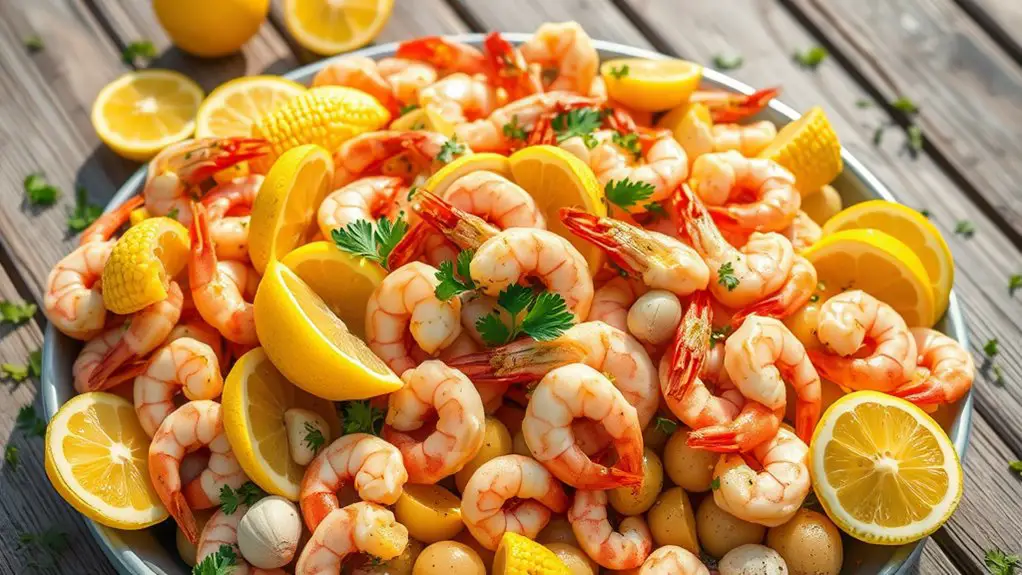 shrimp boil with lemon garlic