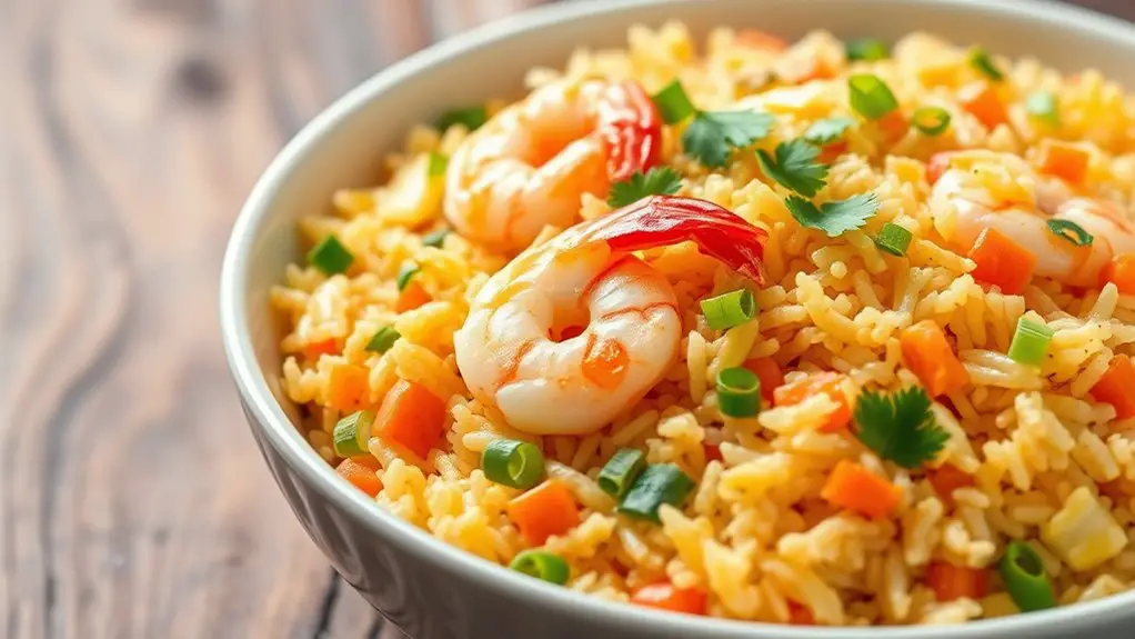 shrimp fried rice dish