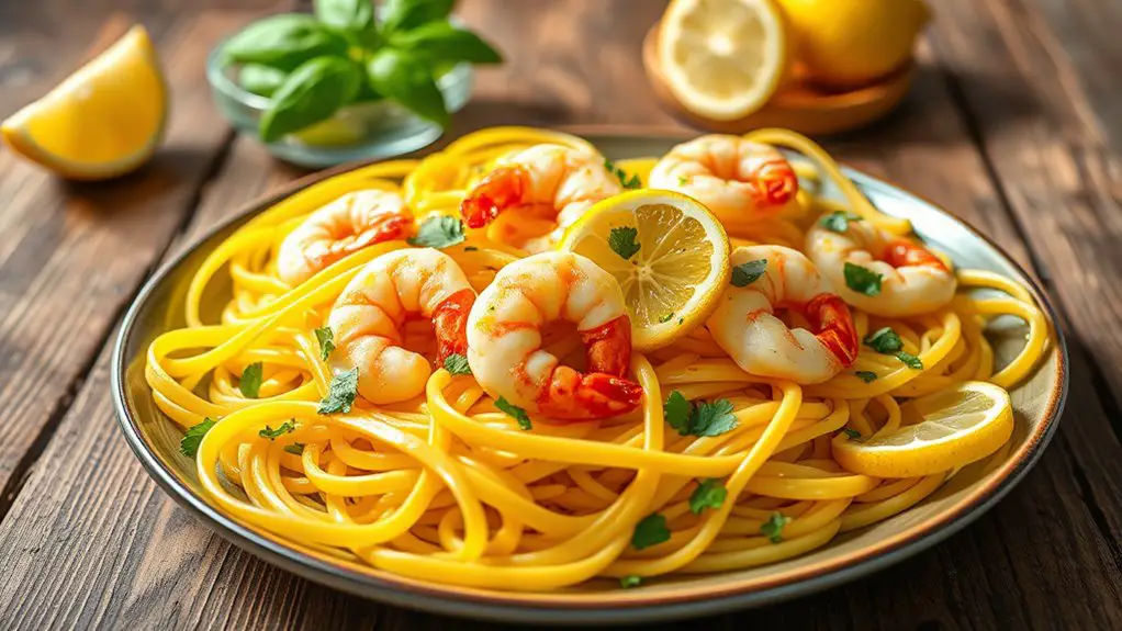 shrimp lemon zest pasta