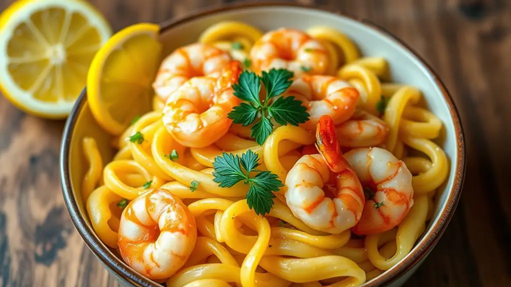 shrimp pasta with lemon