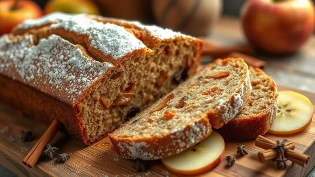 spiced apple cinnamon banana bread