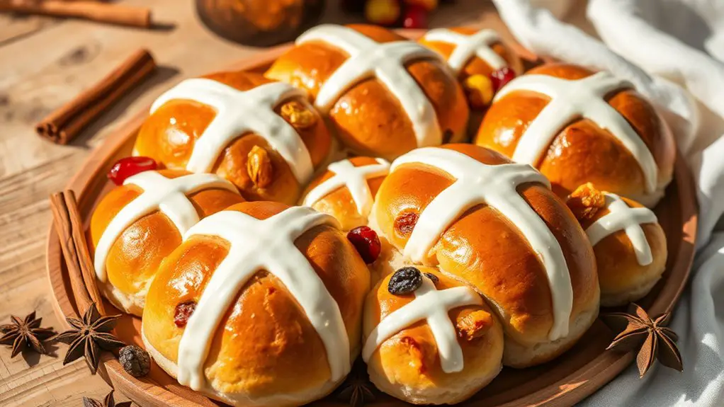 spiced fruit filled buns recipe