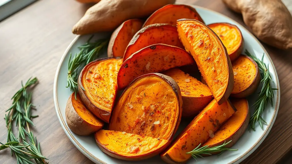 spicy baked sweet potato wedges