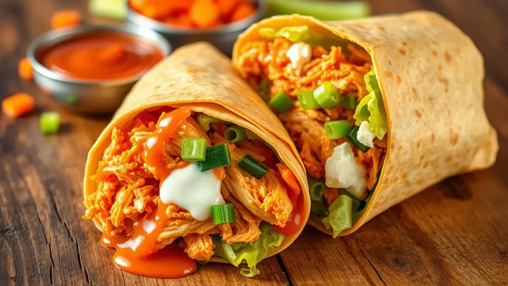 spicy buffalo chicken wrap