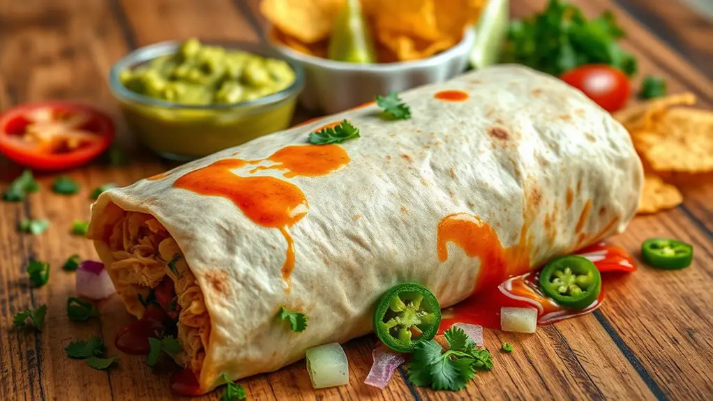 spicy chicken chipotle burrito