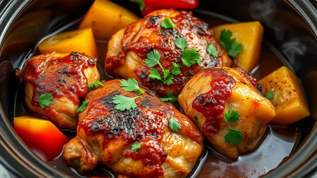 spicy chicken with peppers