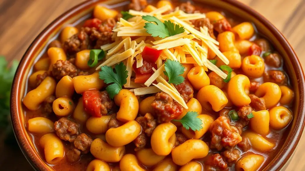 spicy chili macaroni dish