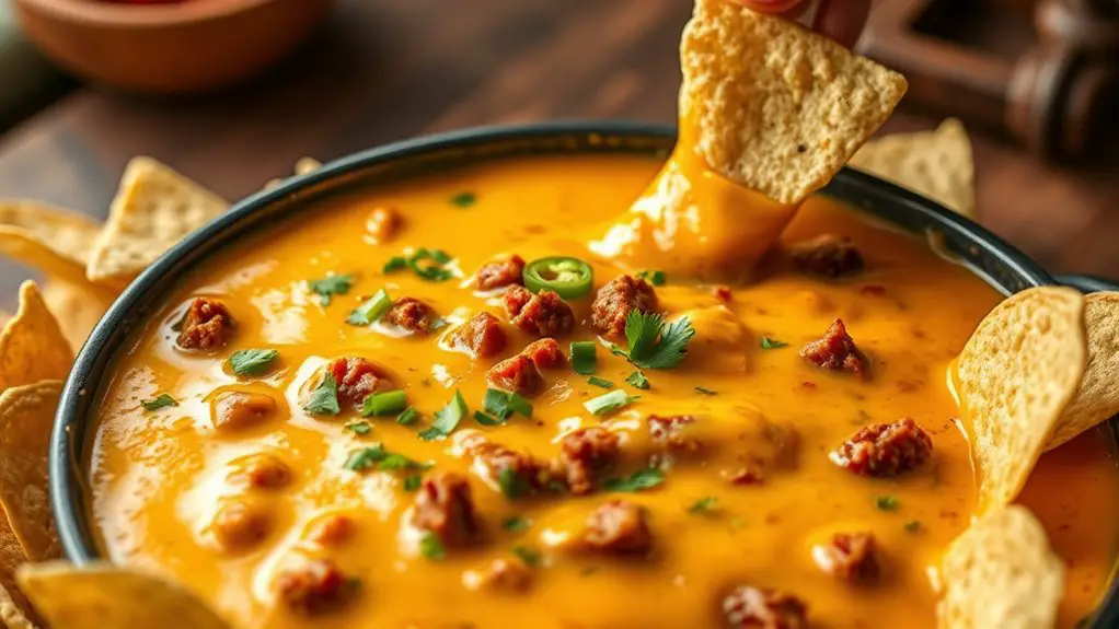 spicy chorizo cheese dip