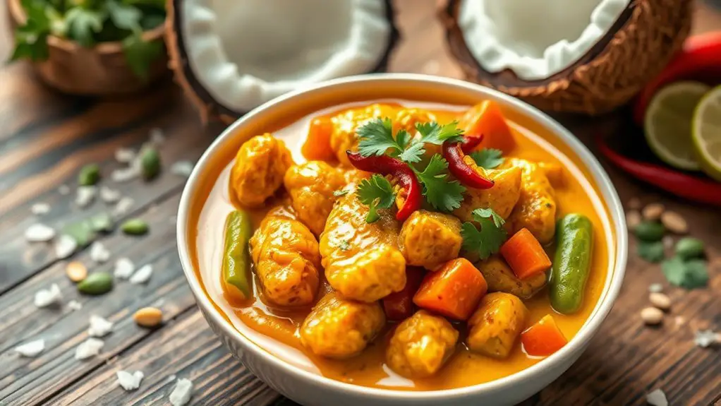 spicy coconut curry dish