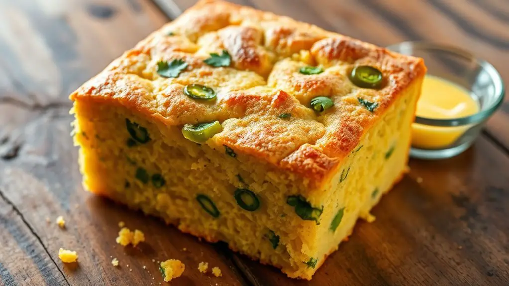 spicy cornbread with chilies