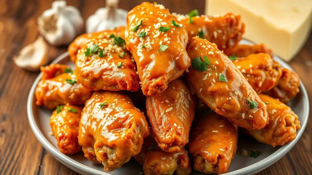 spicy garlic parmesan wings