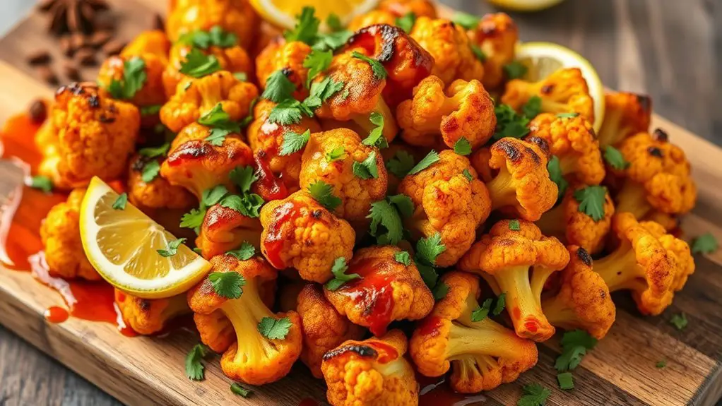 spicy roasted cauliflower dish