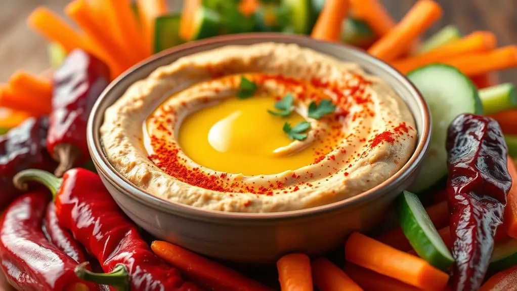 spicy roasted red pepper hummus