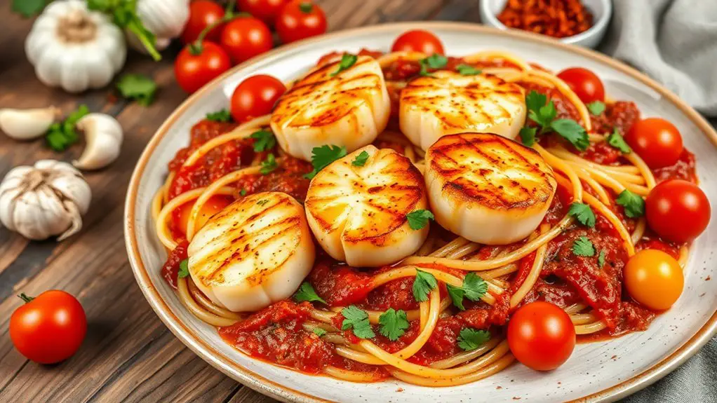 spicy scallops in sauce