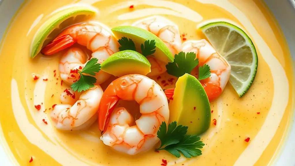 spicy shrimp avocado chowder