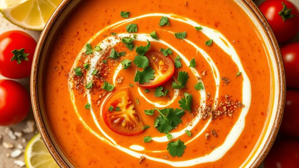 spicy tomato coconut soup