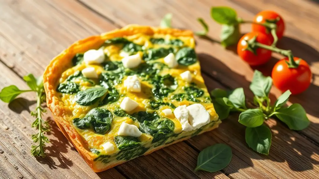 spinach and feta frittata