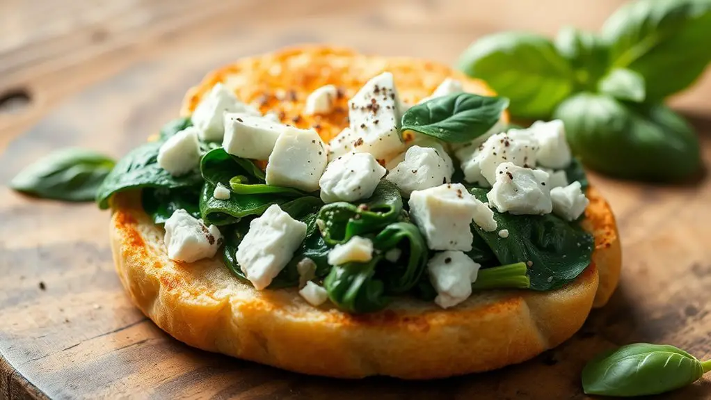 spinach and feta sandwich