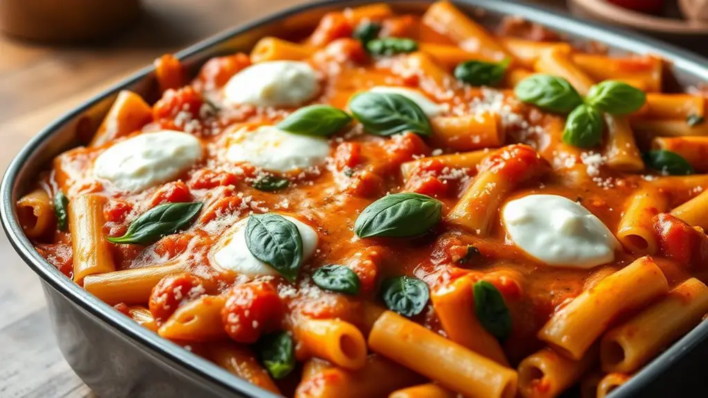 spinach and ricotta ziti