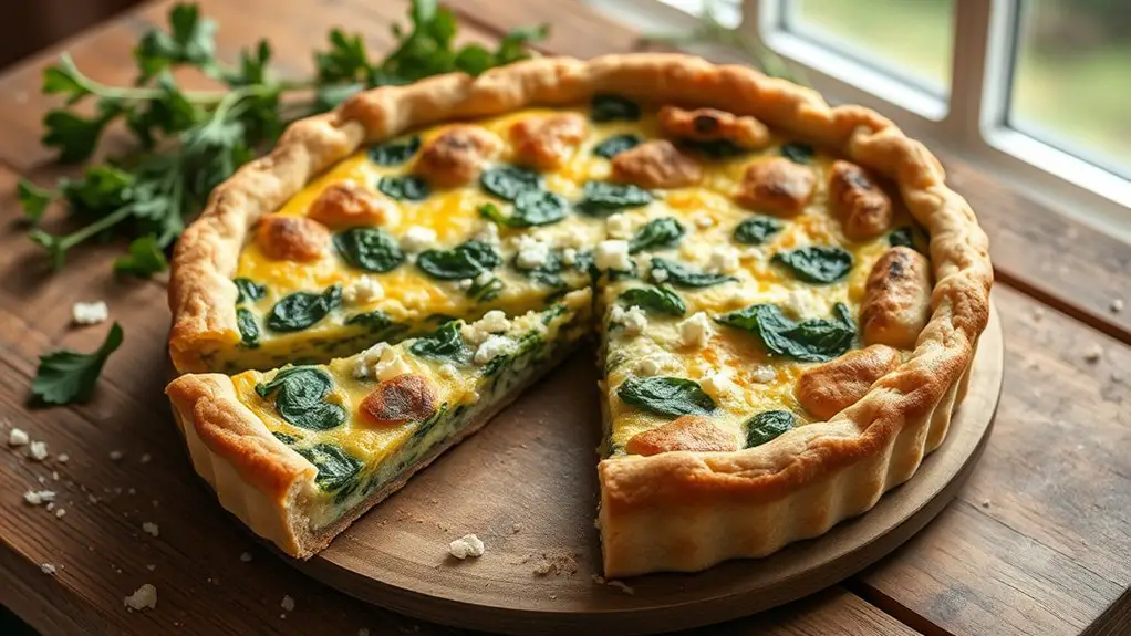 spinach feta quiche recipe