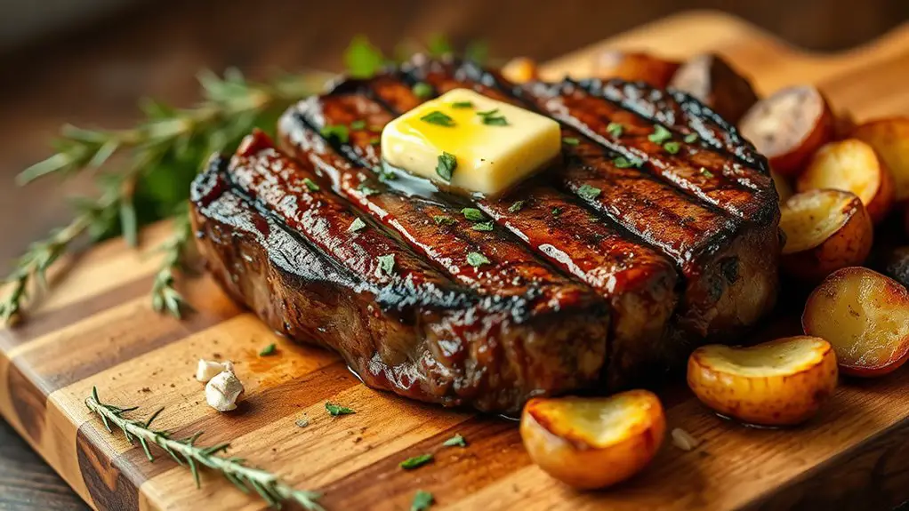 steak with garlic butter