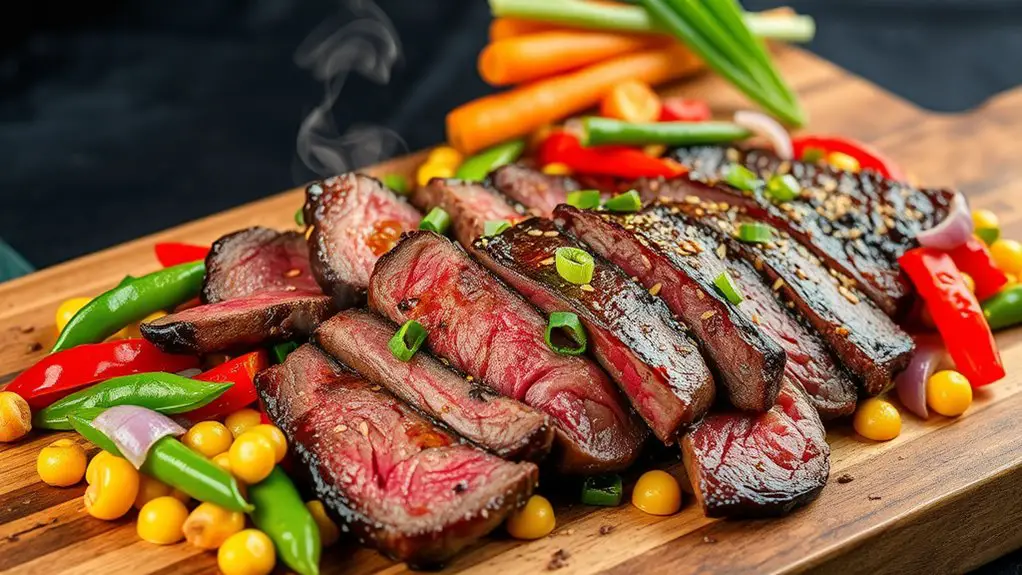 stir fried flat iron steak