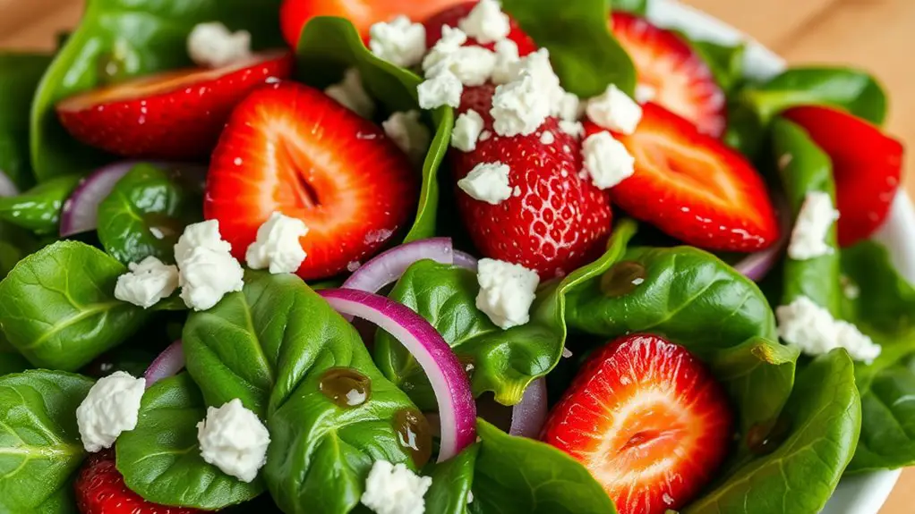 strawberry and spinach salad