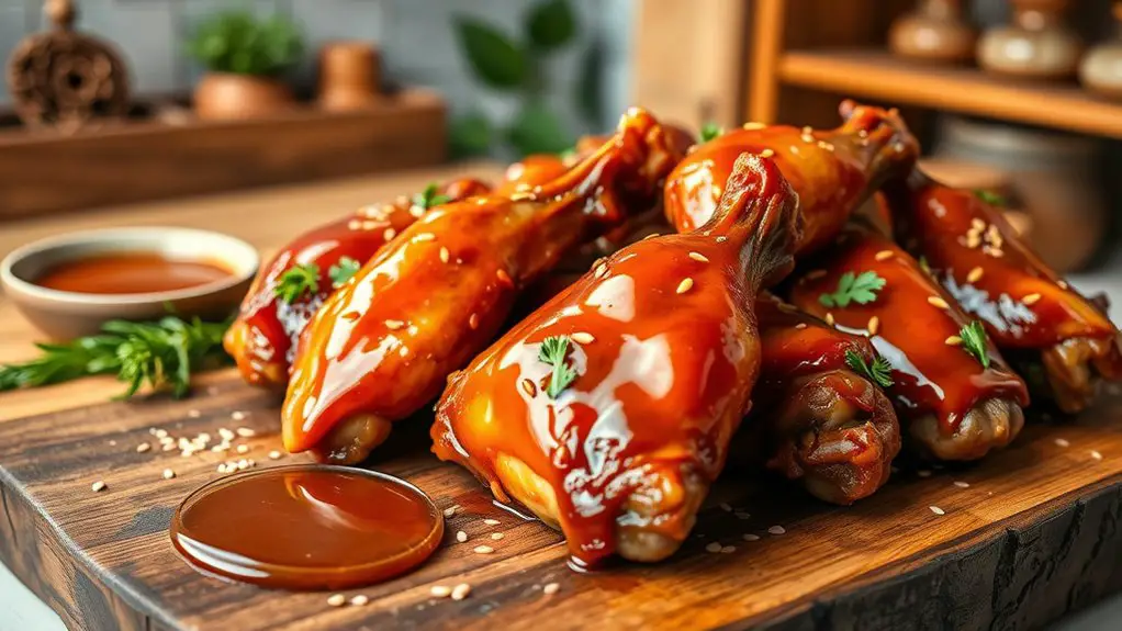 sweet and savory turkey wings