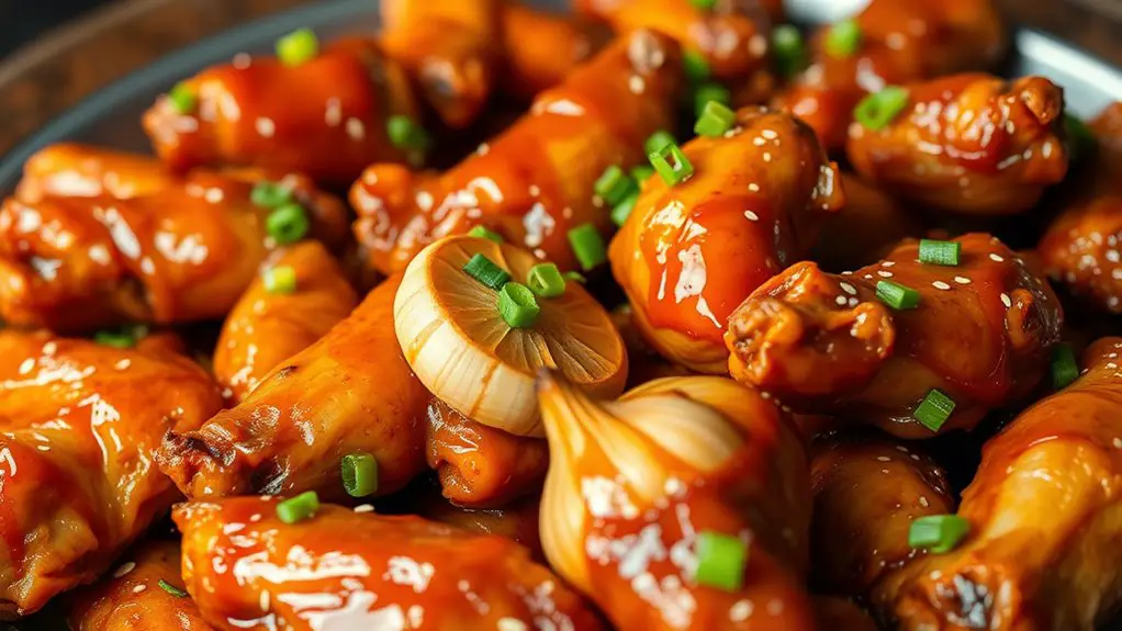 sweet and spicy wings