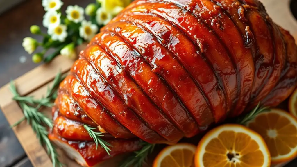 sweet mustard glazed ham