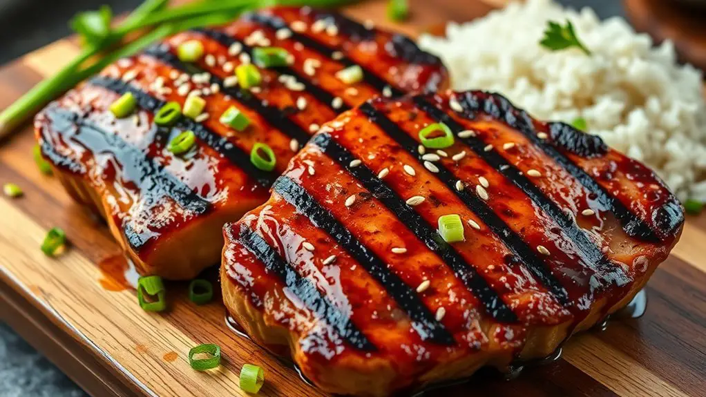 teriyaki glazed pork chops