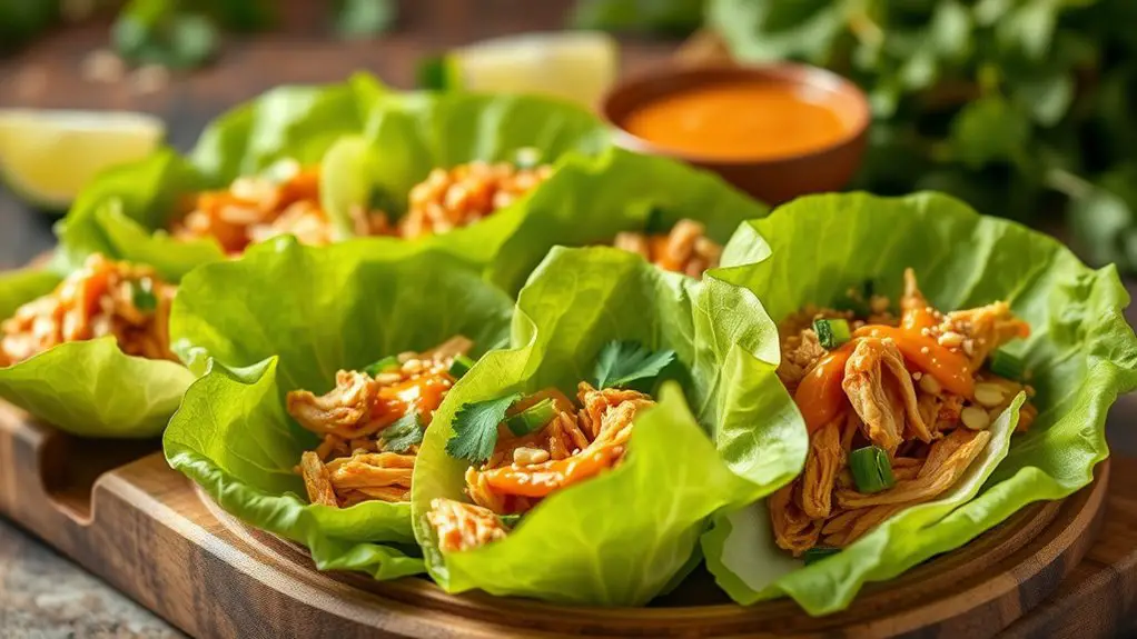 thai peanut chicken wraps