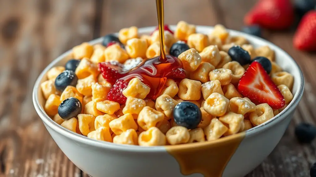 tiny pancakes in bowls