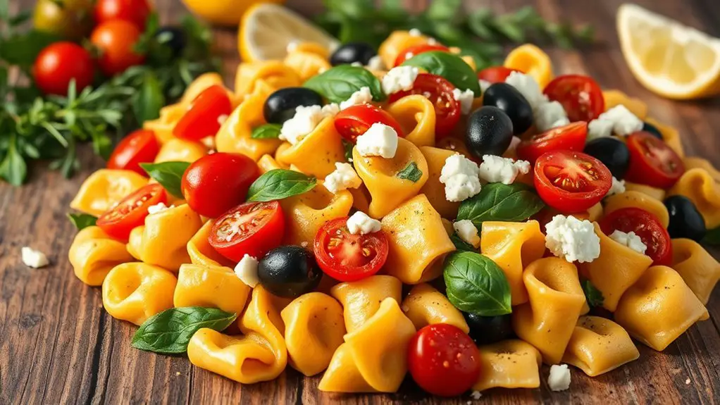 tortellini salad with mediterranean flavors