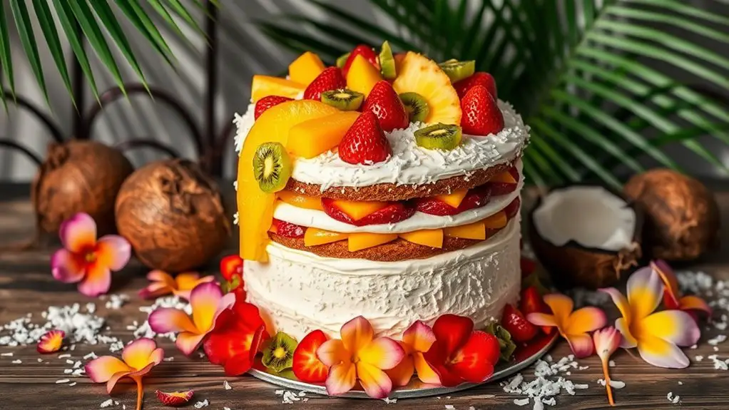 tropical flavors in cake