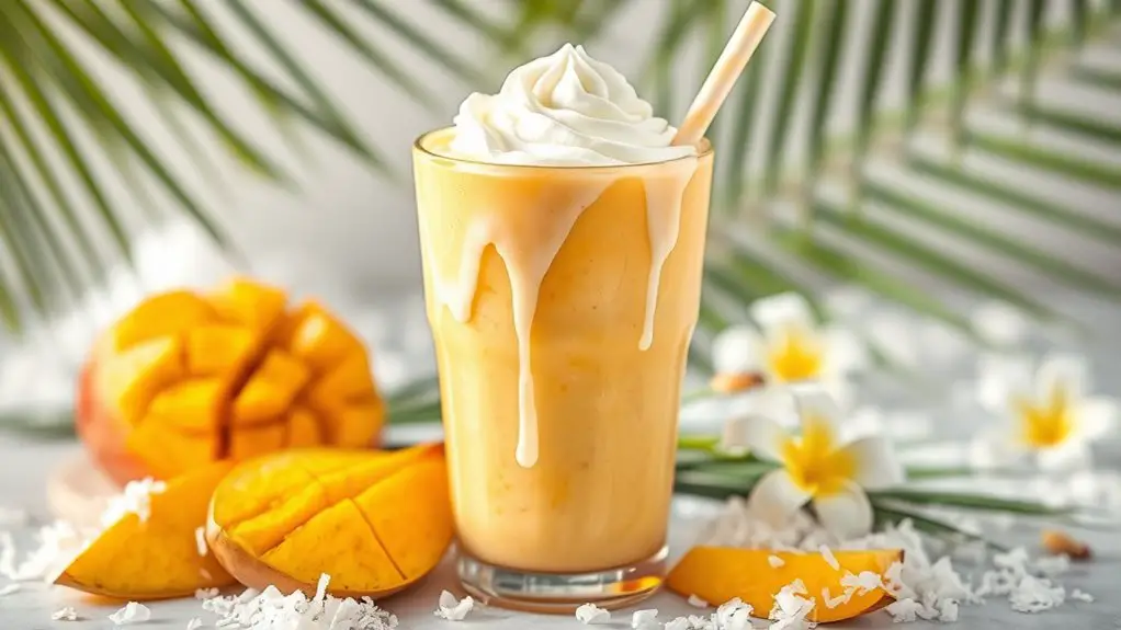 tropical mango coconut smoothie