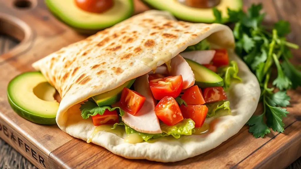 turkey avocado pita sandwich