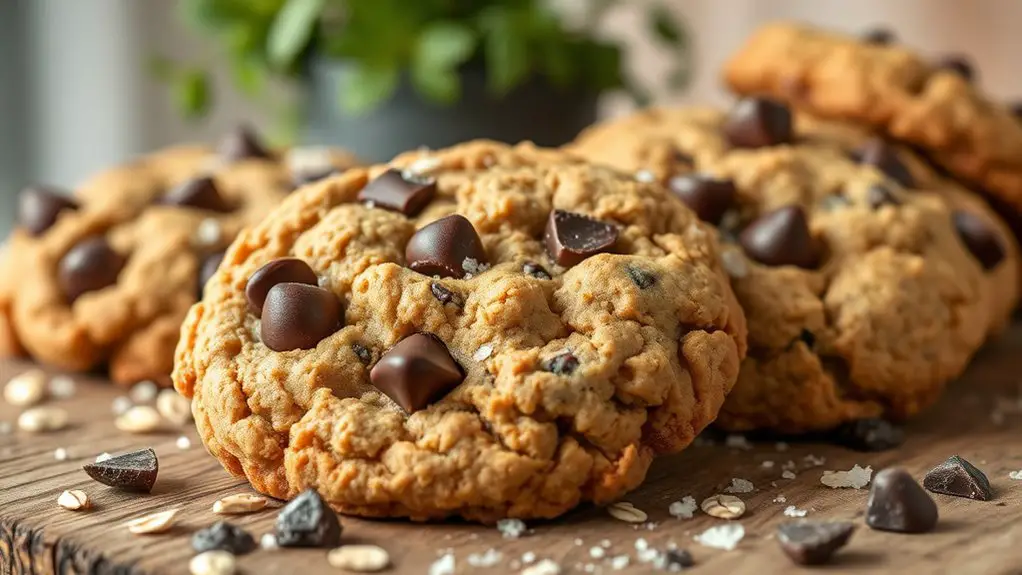 vegan chocolate oatmeal cookies