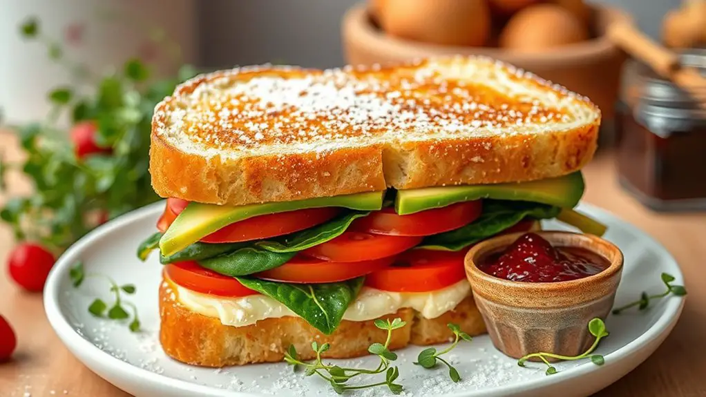 vegetarian sandwich with cheese