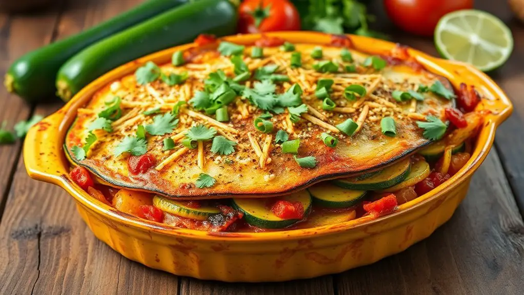 zucchini casserole with mexican flavors